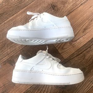 White Nike Air Force 1 Sage Low